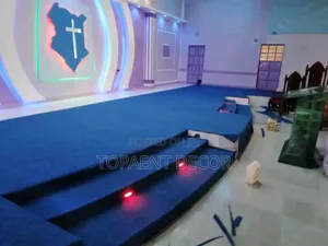 Delta Blue Wall to Wall Church Pulpit Carpet