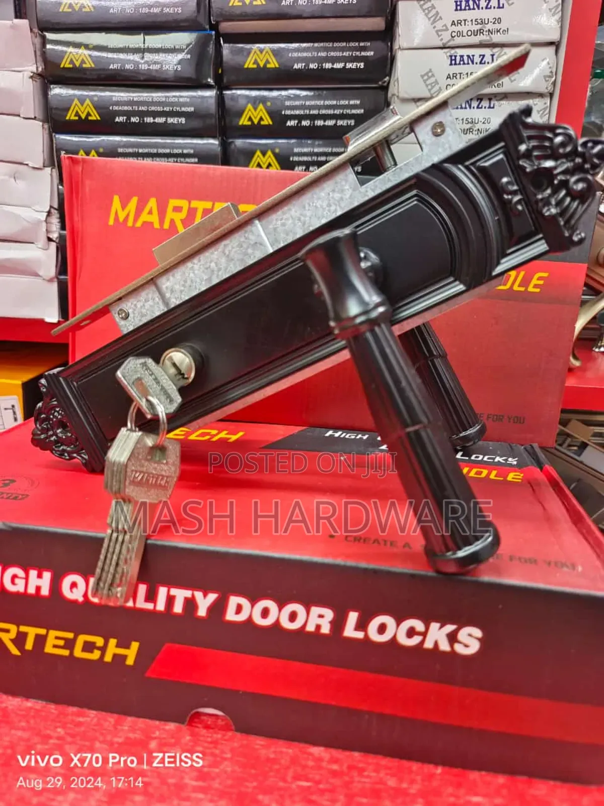 Matt Black Martech Door Lock
