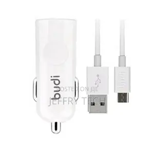 Budi Single Port Car Charger - 1.2M , Ultra-Compact , LED