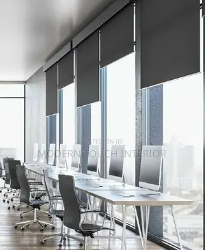 Black Sunscreen Window Blinds