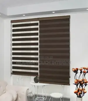 Sheer Roller Blinds - Brown Sheer Roller Blinds