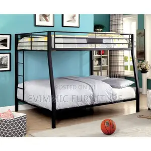 PBL Modern Metal Black Bunk Beds 31⁄2x6 / 4x6