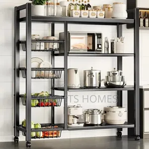 Kitchen Rack With Movable Lockable Wheels