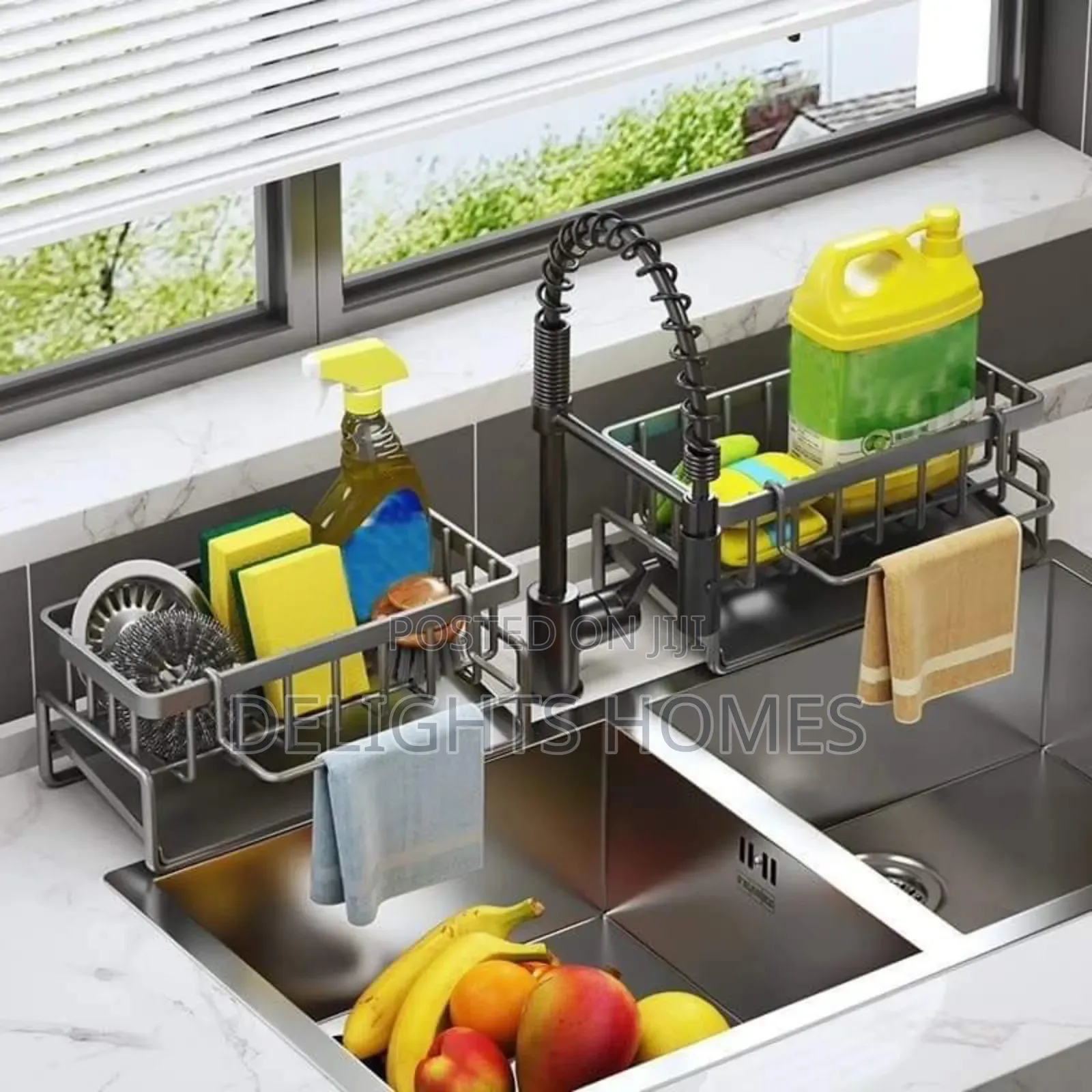 Multifunctional Sink Sponge Detergent Storage Rack-Sen