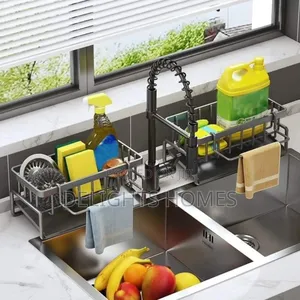 Multifunctional Sink Sponge Detergent Storage Rack-Sen