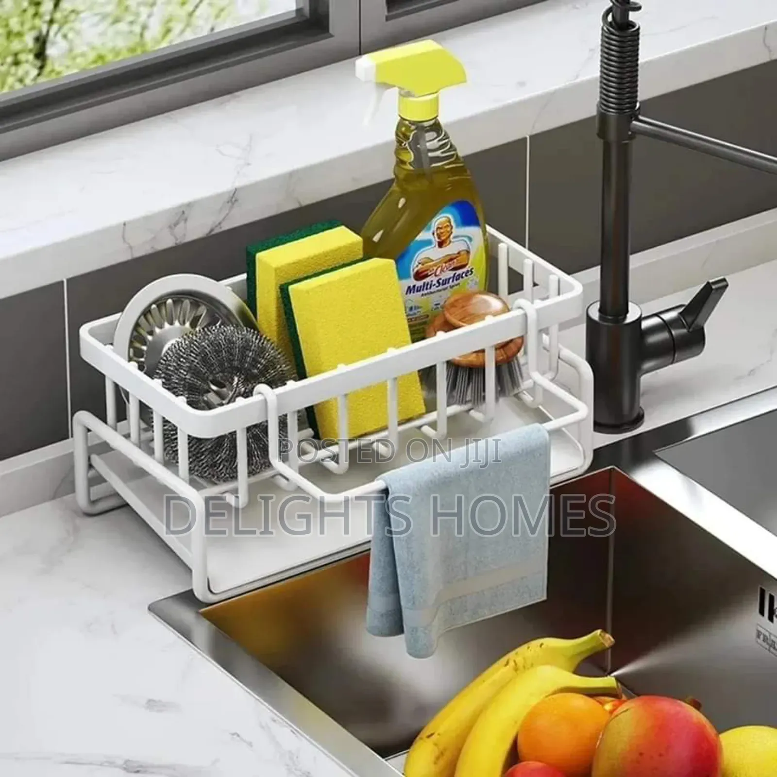 Multifunctional Sink Sponge Detergent Storage Rack-Sen