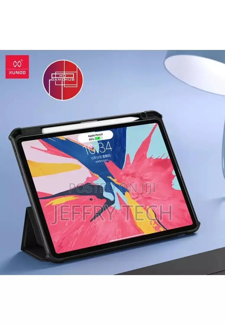 iPad Pro 12.9" 2018 Xundd Beetle Case With Softec Cover (Bla