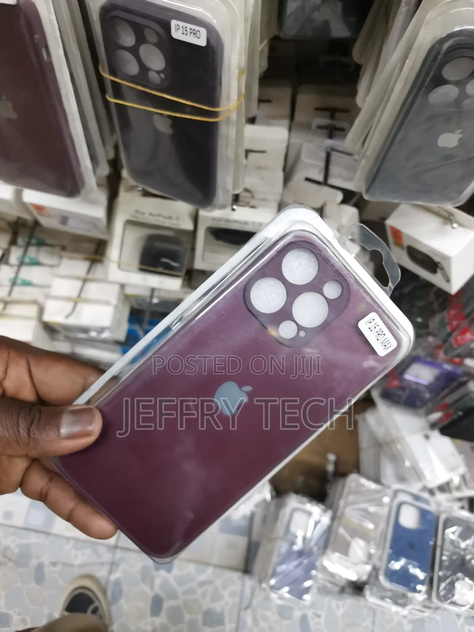 Deep Purple Camera Safe Mirror Case for iPhone 15 Pro Max
