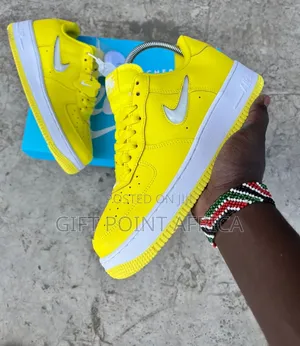 Yellow Nike Airforce 1 Unisex Sneakers