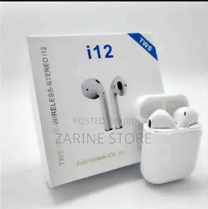 I12 TWS Earpod With 5.3 Bluetooth Connectivity, Wireless