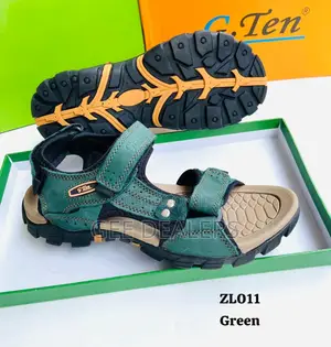 Men Open Shoes >Leather Black Open Shoes ,Sandals
