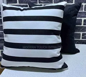 Stripped Black White Throw Pillows
