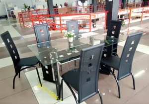 Executive 6 Sitter Glass Dinning Table