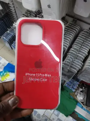 Red Silicon Case for iPhone 15 Pro Max