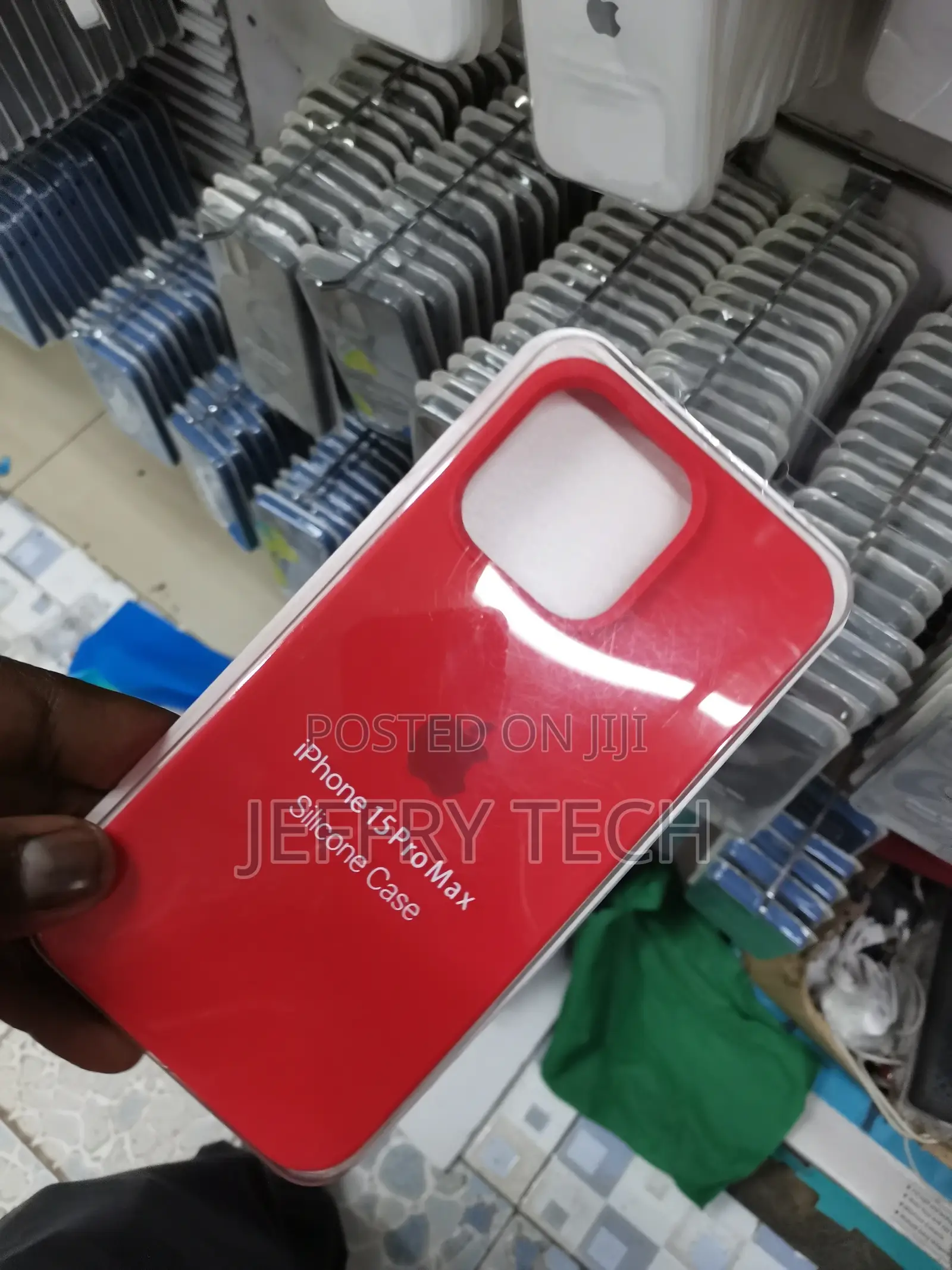 Red Silicon Case for iPhone 15 Pro Max