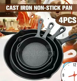 4pcs Cast Iron Frying Pan/Skillet
