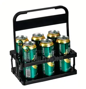 *Portable Foldable 6 Bottle Organizer Carrier Rack