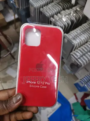 Silicone Case for (For iPhone 12, 12 Pro) - (Product) RED