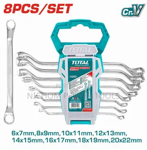 Total THT102486 8pcs Offset Ring Spanner Set Size:6-22mm