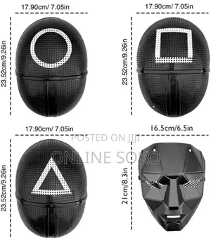 Halloween Masquerade Costume Party Squid Game Face Masks