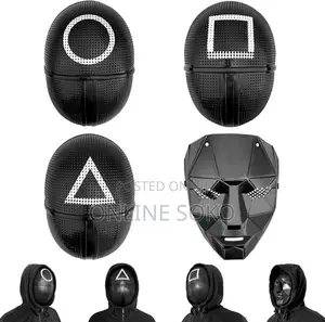 Halloween Masquerade Costume Party Squid Game Face Masks