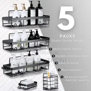  *5pcs Set Rectangular Shower Caddy