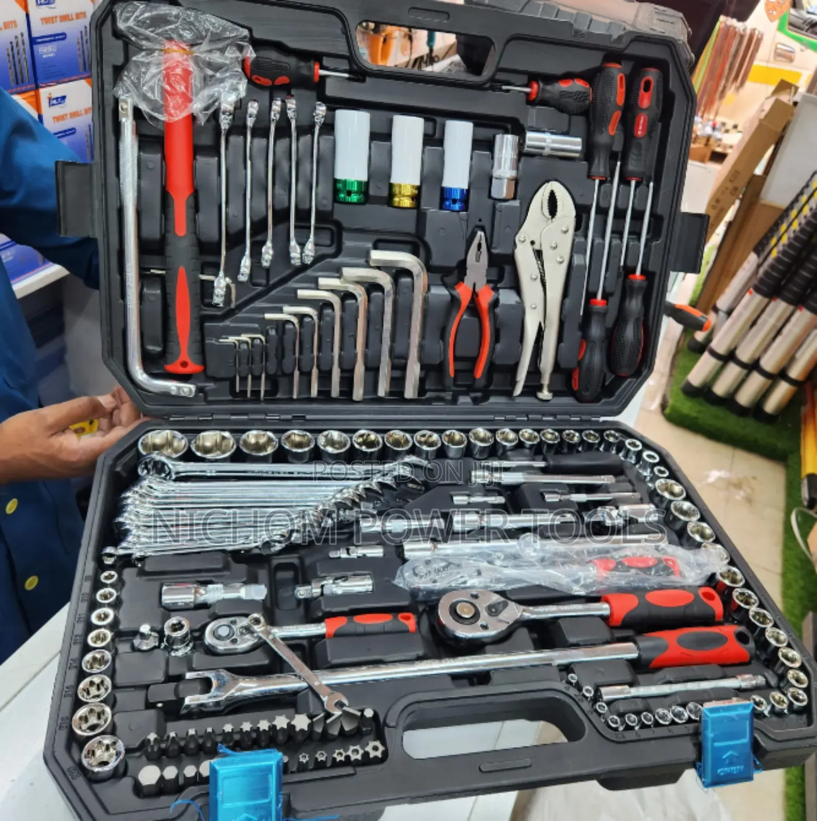 142pc Toolbox/142pcs Combination Socket Spanner Set Plus 1pc