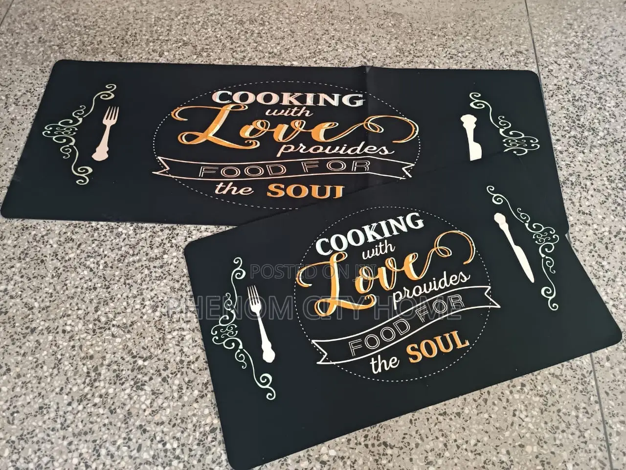 2 Piece Kitchen Mat Set