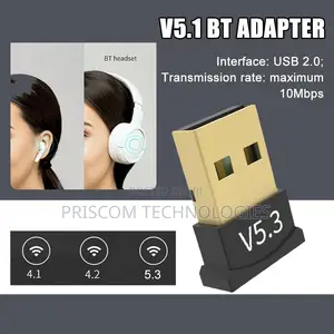 5.3 Bluetooth Adapter for PC, USB Bluetooth Adapter 5.3