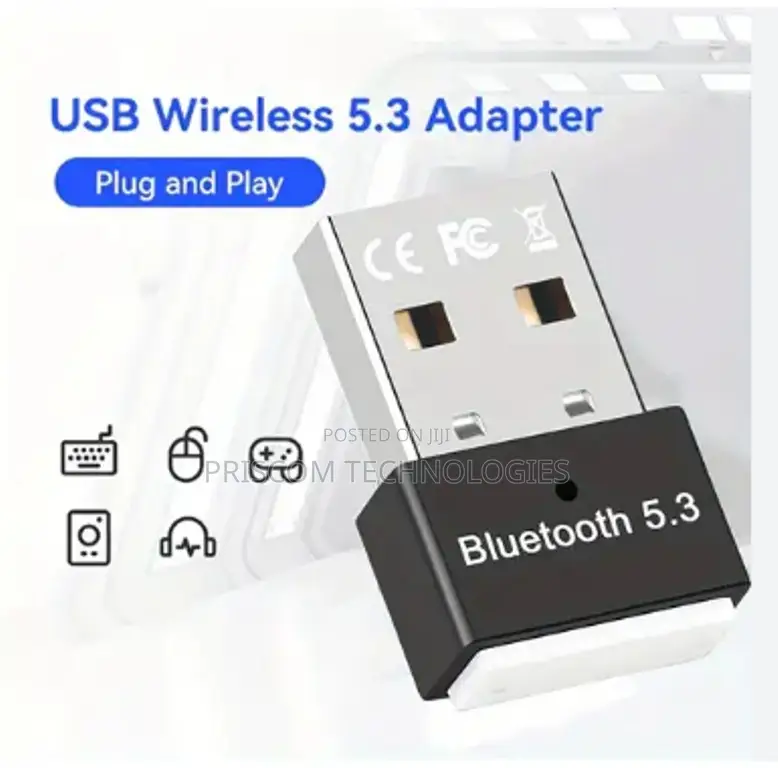 Bluetooth 5.3 USB Adapter for PC and Laptop - Plug Play