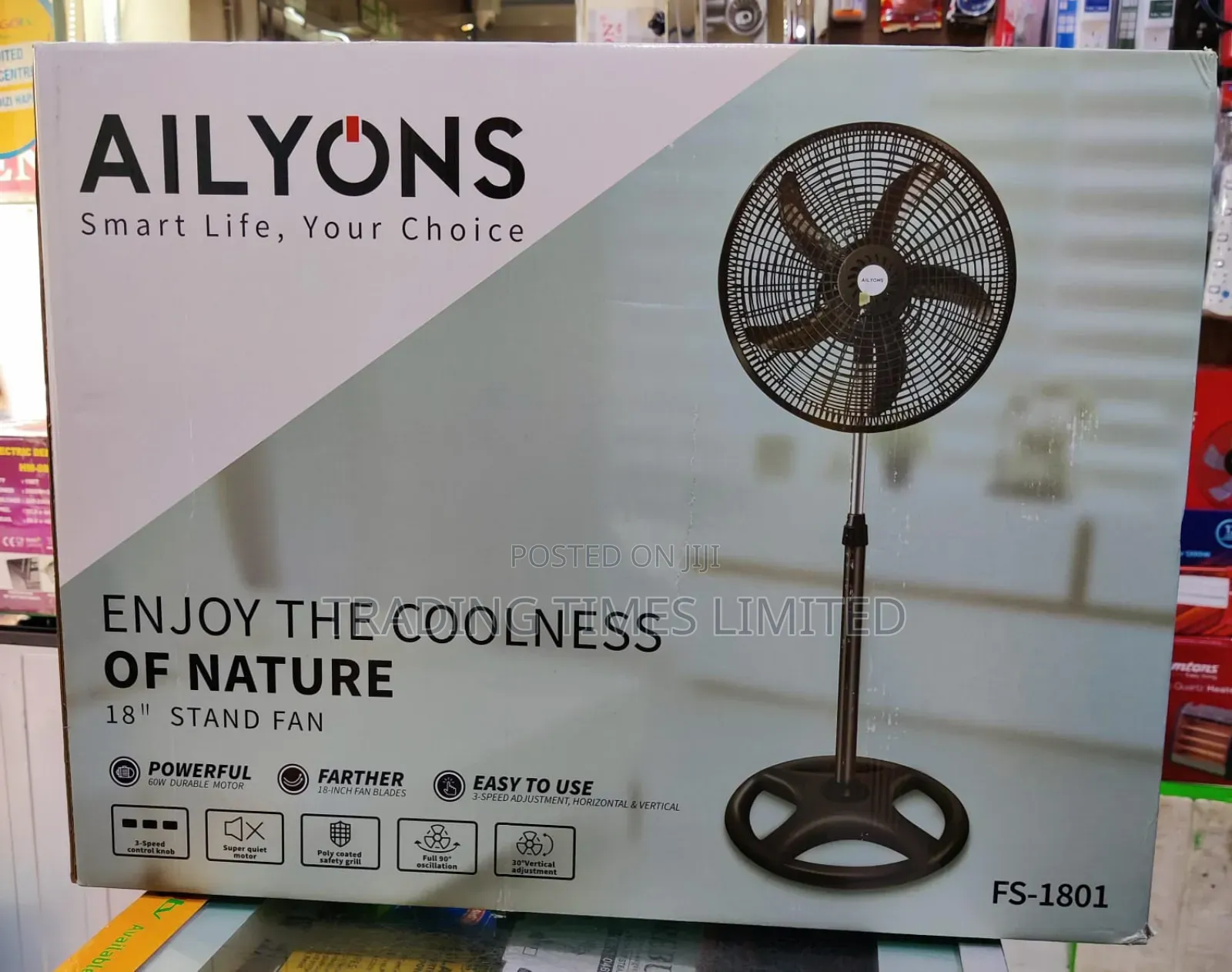 Ailyons 18 Inches Standing Fan