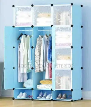 Plastic 3 Column Wardrobe