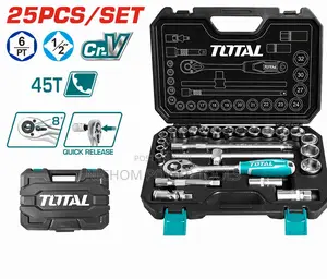 Total THT121251 25 PCS 1/2" Socket Set