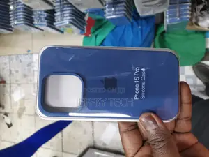 Blue Apple iPhone 15 Pro Silicone Case