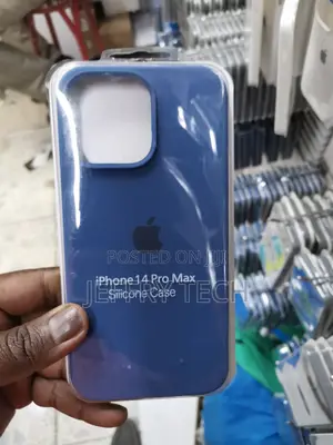 Royal Blue Apple Silicone iPhone 14 Pro Max Case