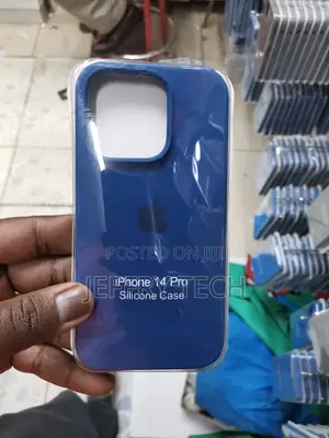 For iPhone 14 Pro Max (6.7 ) Premium Silicon Blue Case