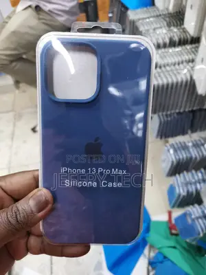 Royal Blue Apple Silicone iPhone 13 Pro Max Case