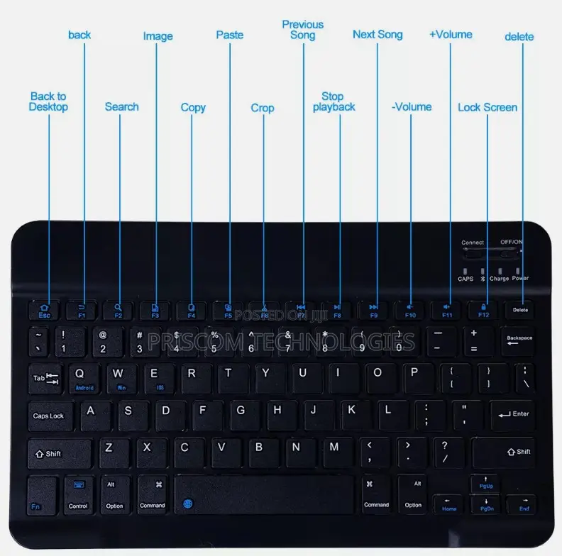 Rechargable Wireless Keyboard and Mouse Bluetooth Enabled