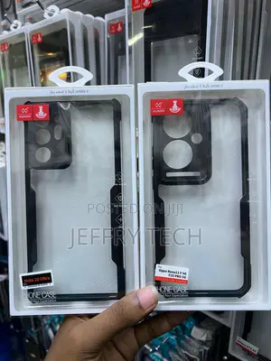 Back Case for Oppo F25 Pro 5G (Black, Transparent, Shock Pr