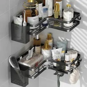 2 PCS Bathroom Shower Caddy With Toothbrush Holder