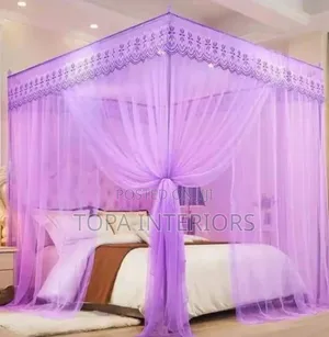 Four Stand Mosquito Mesh Nets With 4 Metallic Stands