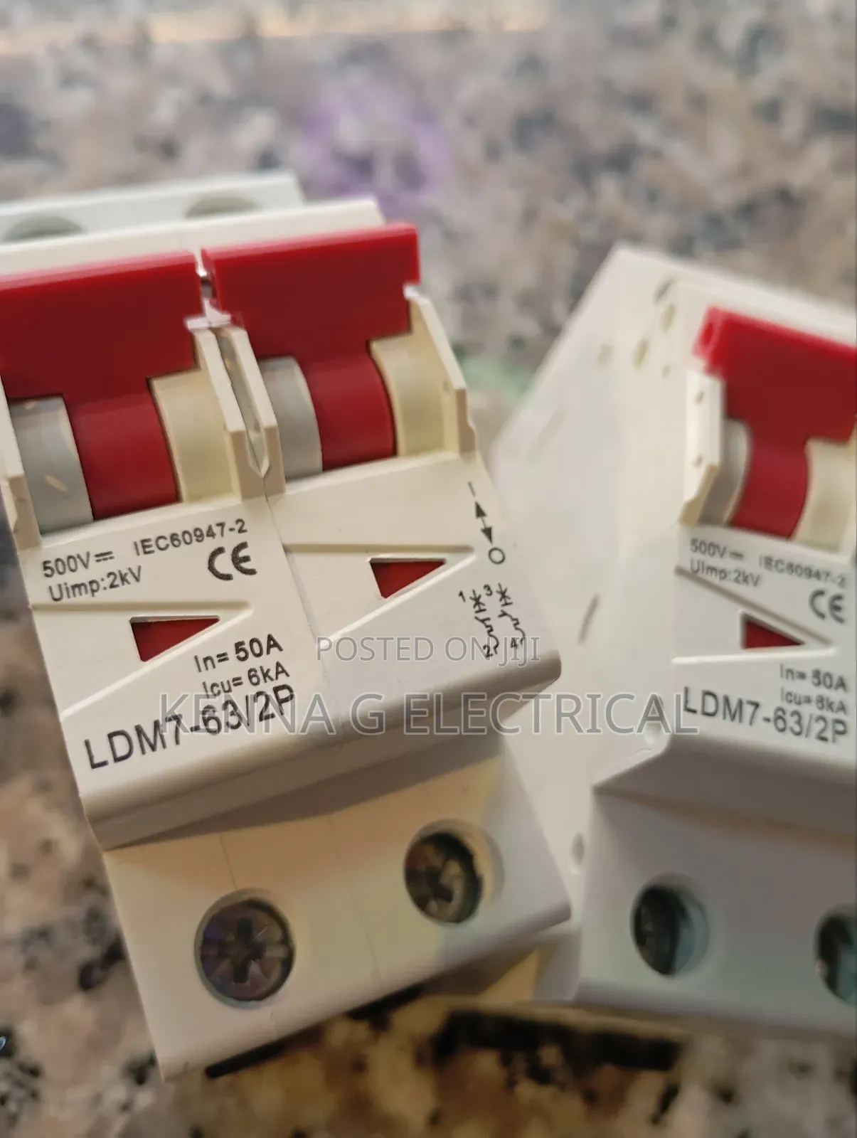 DC MCB 500V 50A 2 Pole