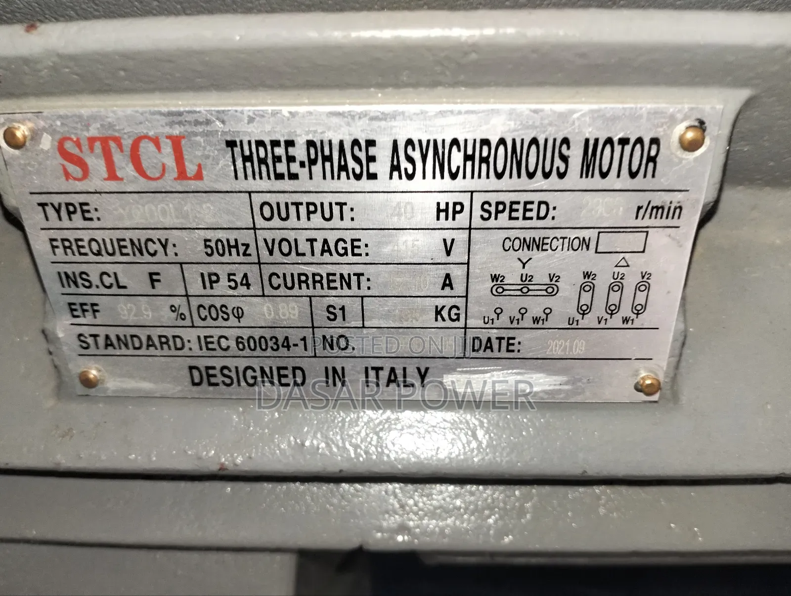 40hp Electric Motor. Three Phase.