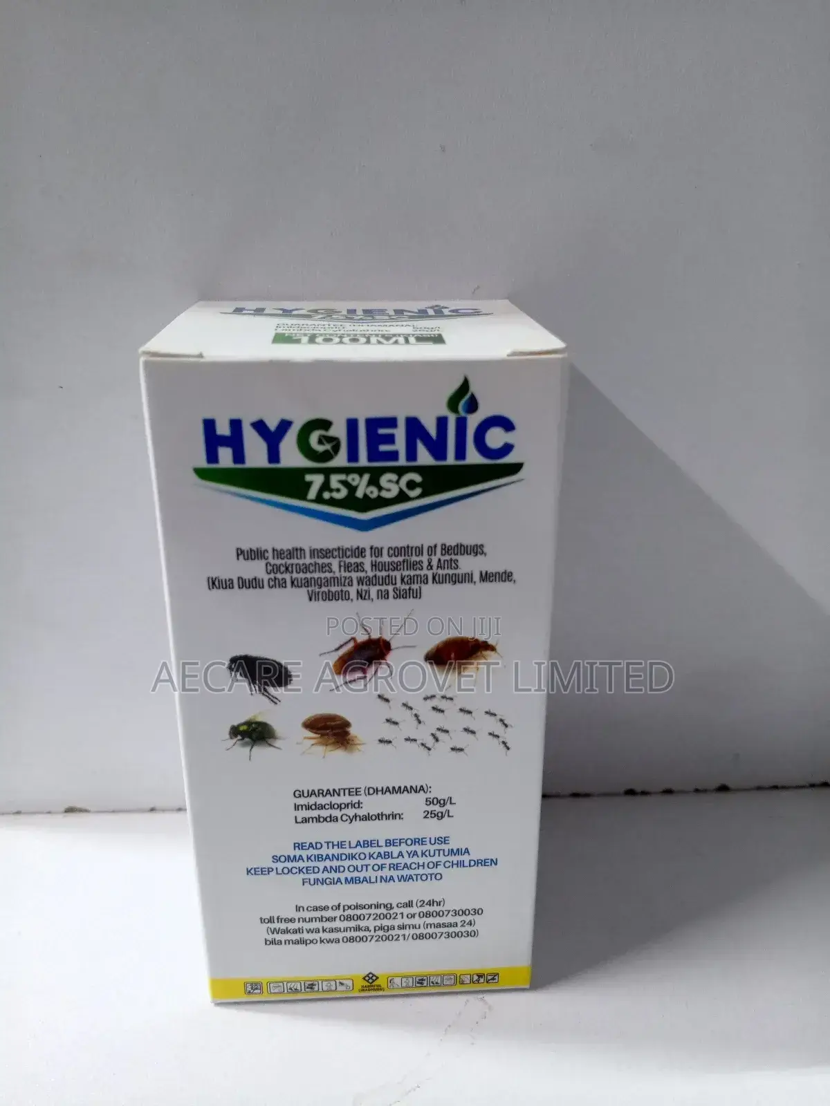 Hygienic Pesticide 7.5% Sc 20ml 100ml Cocroach,Bedbugs Fly