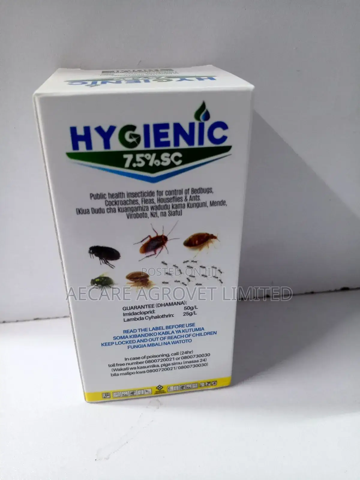 Hygienic Pesticide 7.5% Sc 20ml 100ml Cocroach,Bedbugs Fly
