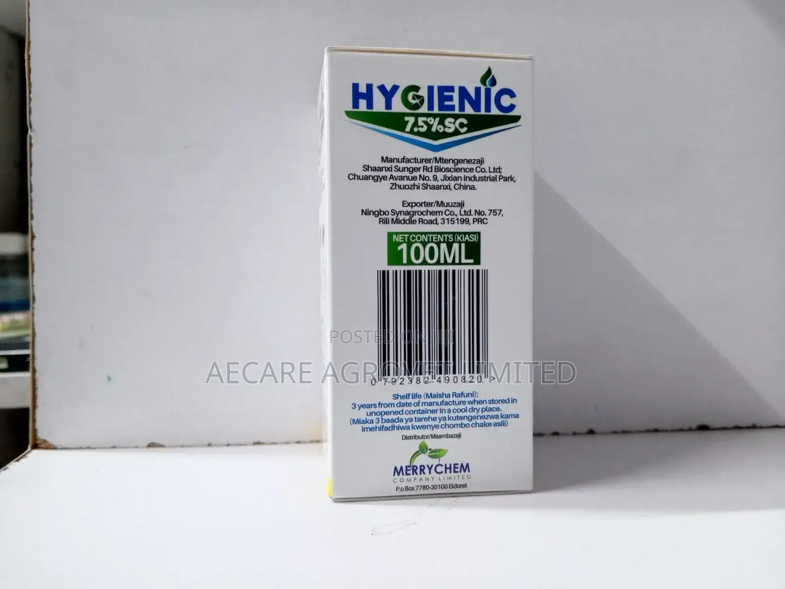 Hygienic Pesticide 7.5% Sc 20ml 100ml Cocroach,Bedbugs Fly