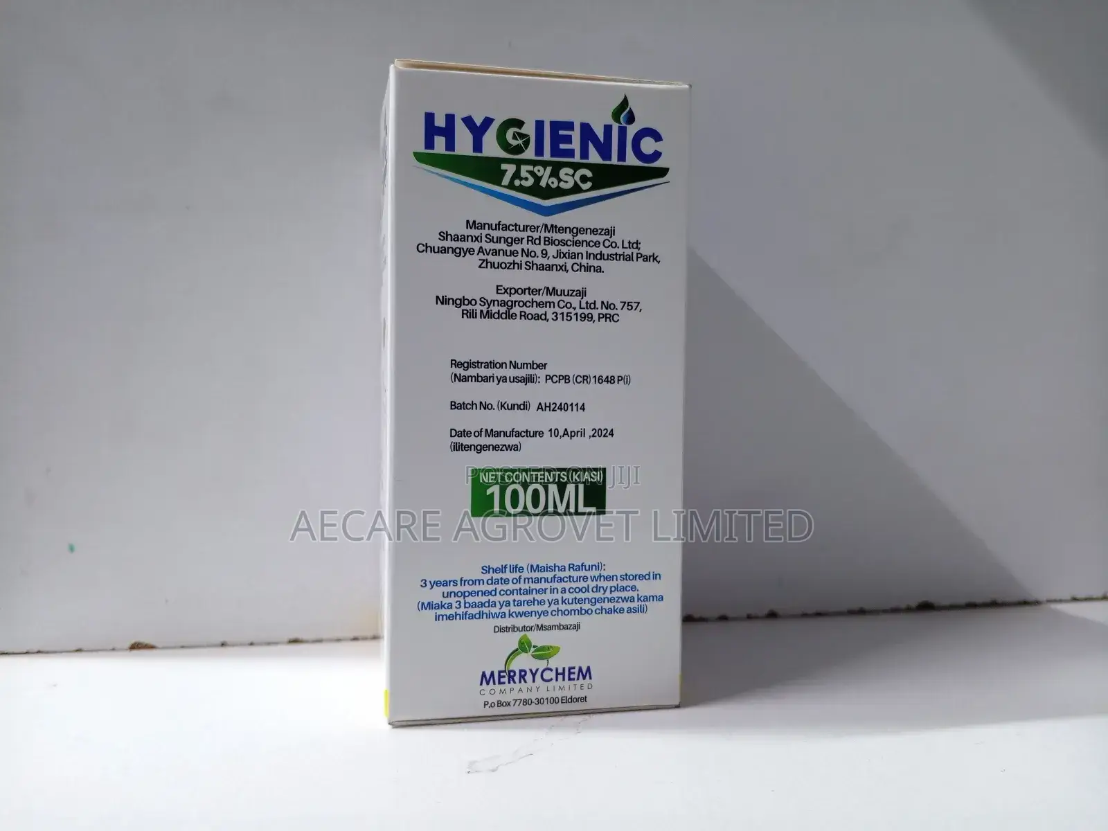 Hygienic Pesticide 7.5% Sc 20ml 100ml Cocroach,Bedbugs Fly