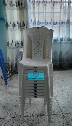 2032 Armless Chairs, Plastic Seats,Colour White