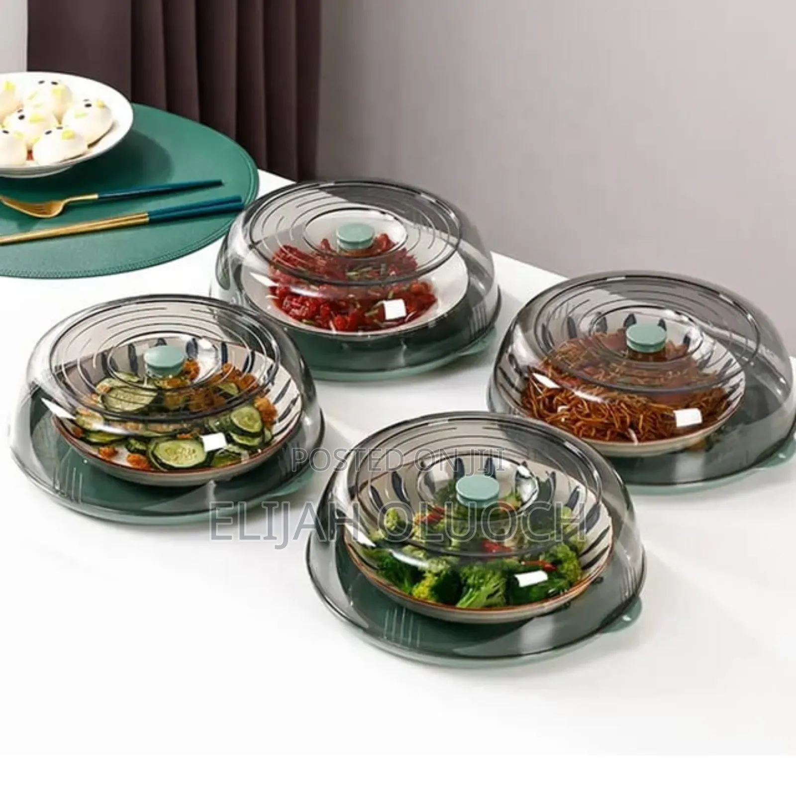 Square Acrylic Clear Food Cover With Base Dish Microwavable