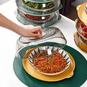 Square Acrylic Clear Food Cover With Base Dish Microwavable